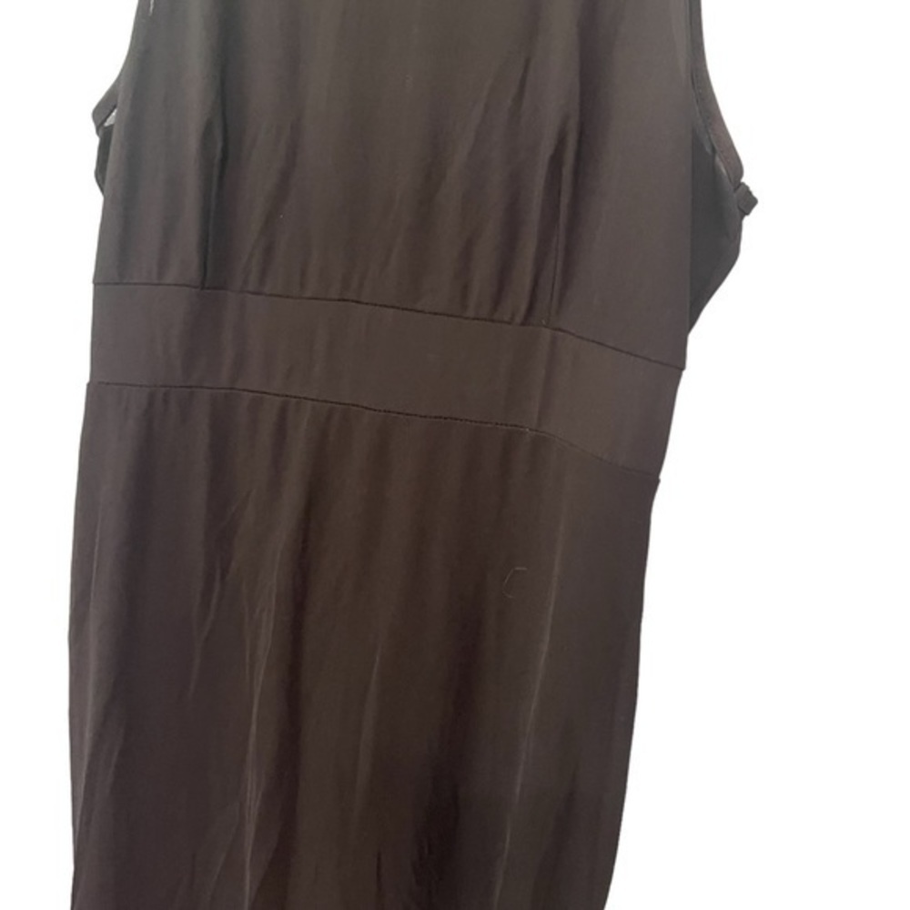 Bleuh Ciel Black Sleeveless Midi Dress with Illusion Mesh Neckline. Juniors L - Picture 5 of 9
